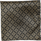 CLASSIC FLORAL GOLD & BLACK CRAVAT & POCKET  SQUARE SET